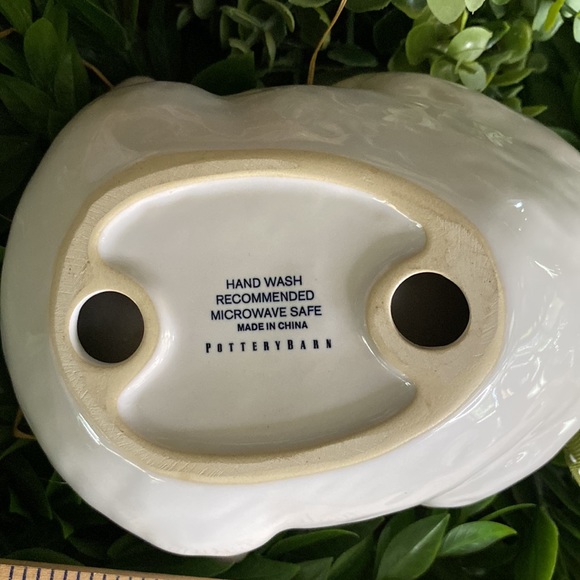 Pottery Barn Whimsical White Glazed Stoneware Bunny Figure and Bunny Bowl 🐇 - Picture 15 of 17